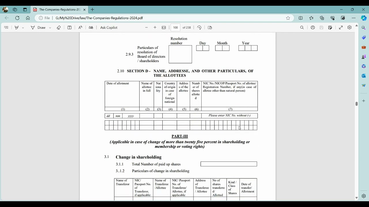 New Form-3 SECP | Companies Regulations 2024