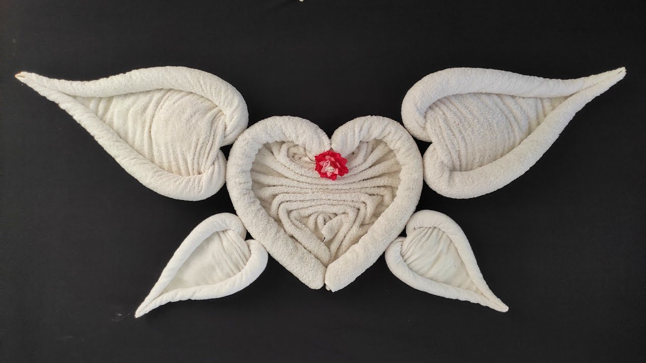 Heart Towel Folding | Romantic Towel art