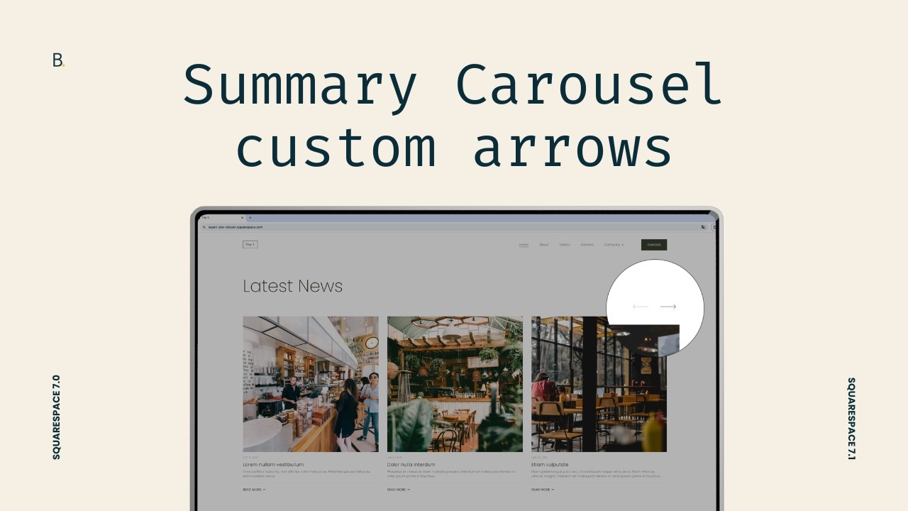 Replace Summary Block Carousel Arrows in Squarespace (CSS Only)