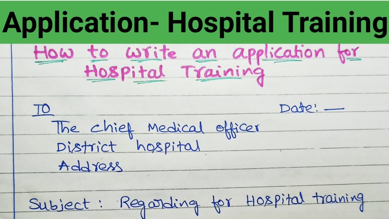 How to write an application for Hospital training I After D-pharma Hospital Training for 3 Months