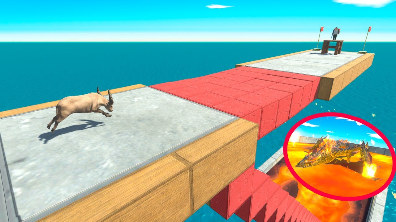 Floor Trap with Fire Lava Dragon - Animal Revolt Battle Simulator