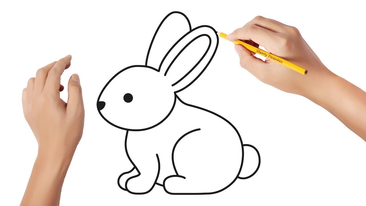 Como desenhar um coelhinho da Páscoa 🐰🐇