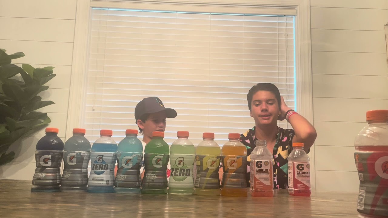 RATING ALL GATORADE FLAVORS!!!!! (With my brother!)