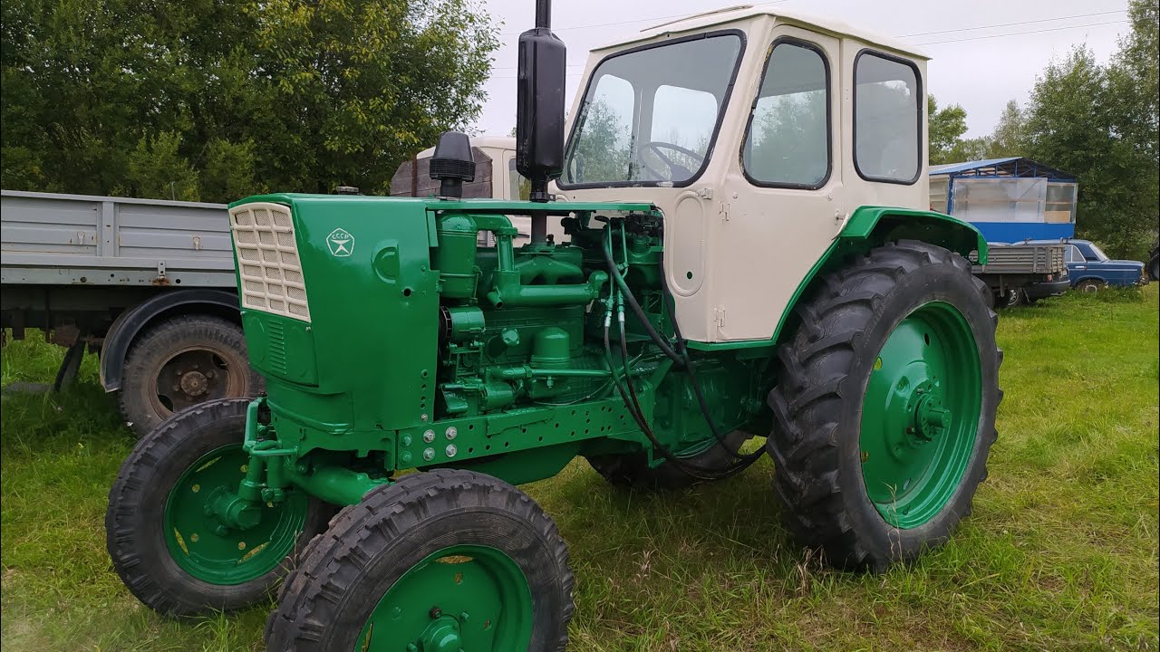 первый запуск старого  трактора ЮМЗ 6 после восстановления