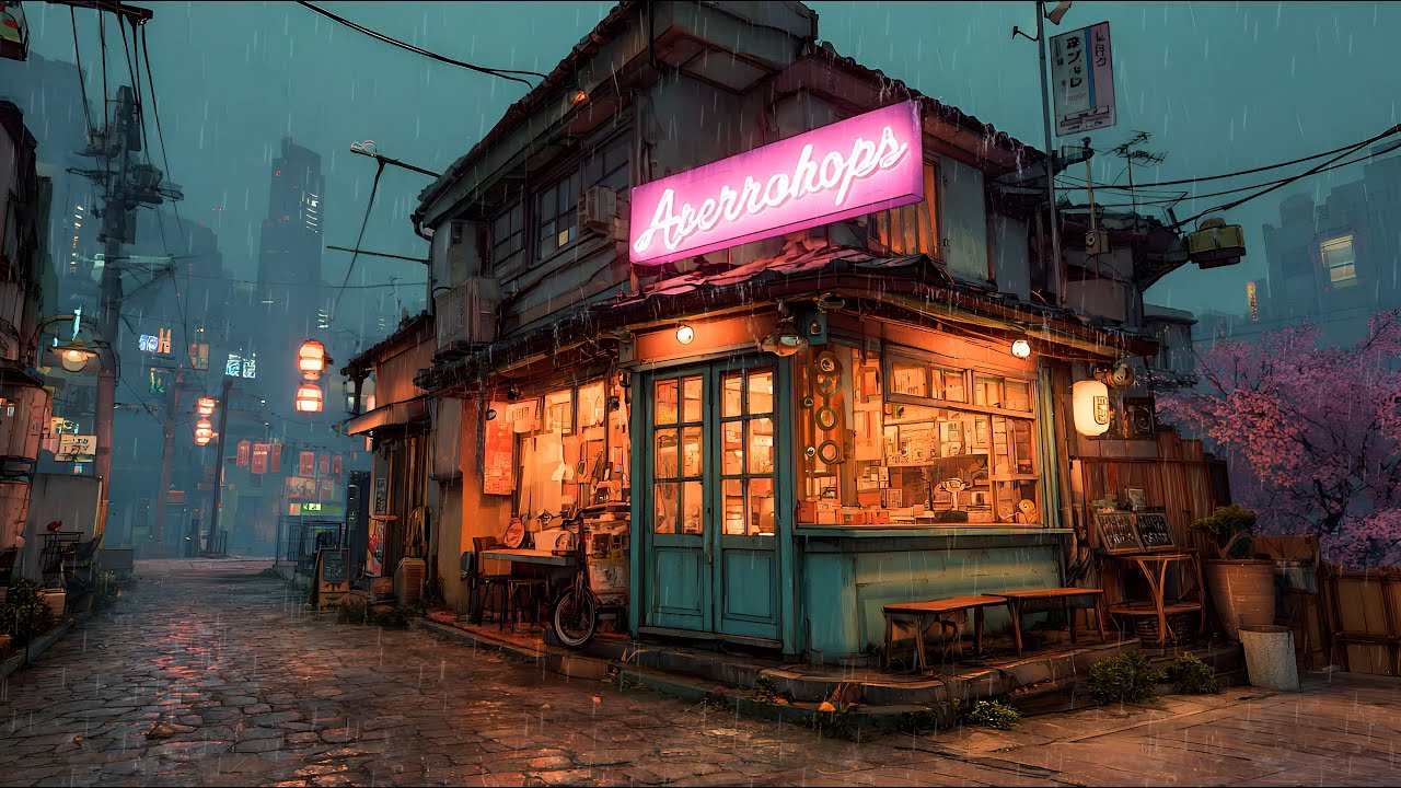 Late Night Chill 👒 Rainy Lofi to Make You Calm Down and Feel Better 🌇🎶 Lofi Hiphop ~ Japanese Lofi.