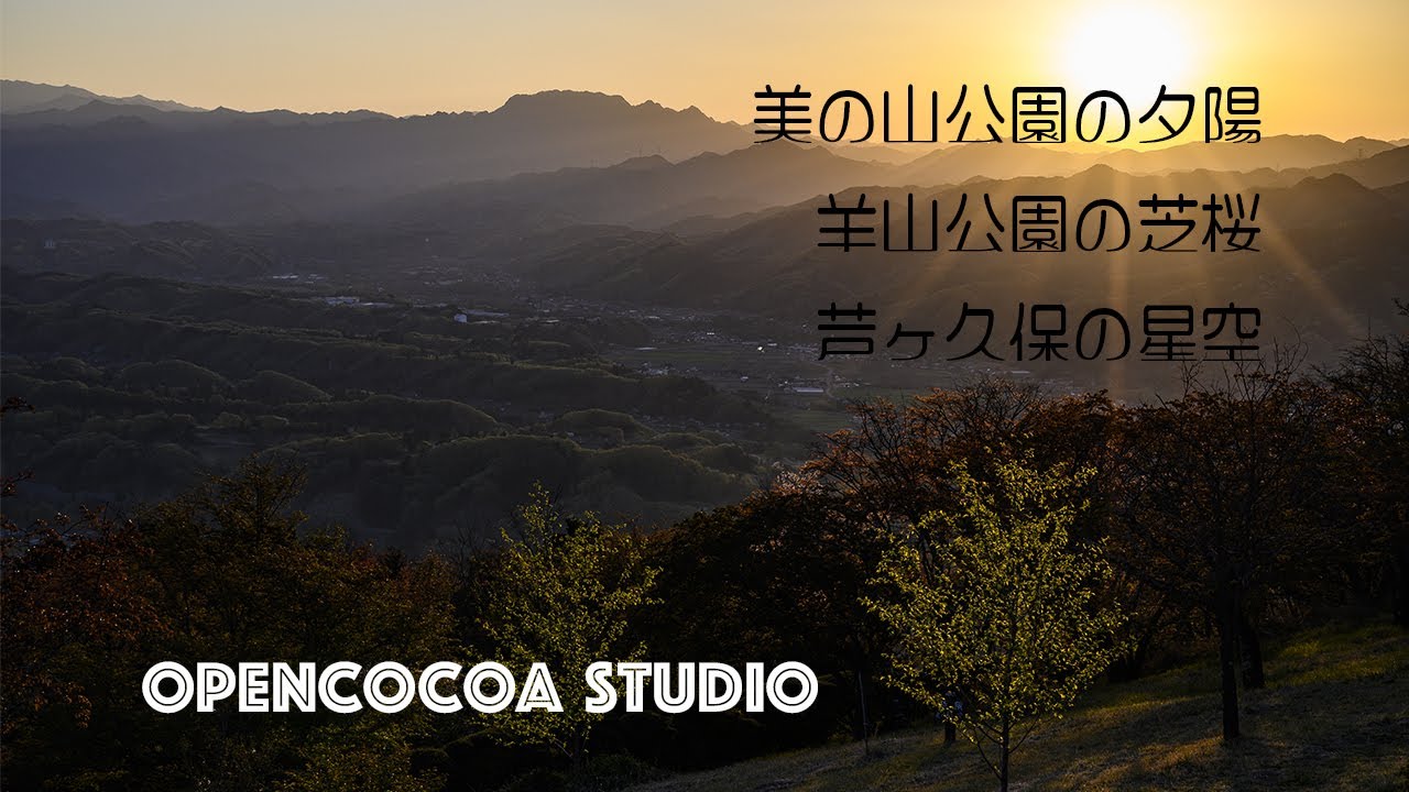 美の山公園夕陽と桜、芦ヶ久保の星と羊山公園の芝桜　Nikon Z6 Z50 D4s