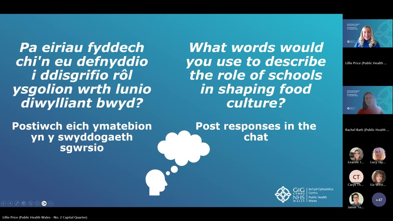 School Food Environments to Shape Healthier Futures Sharing Learning from Evidence to Action
