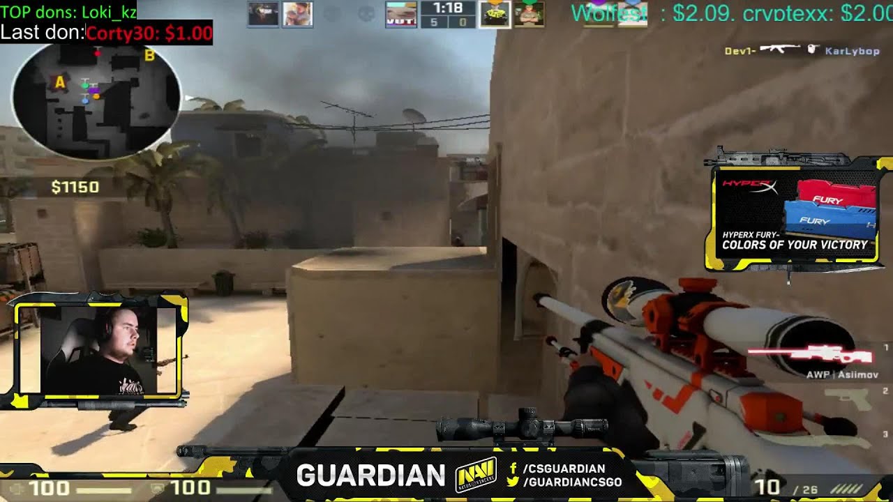 CSGO GuardiaN - stream mirage - ez ACE