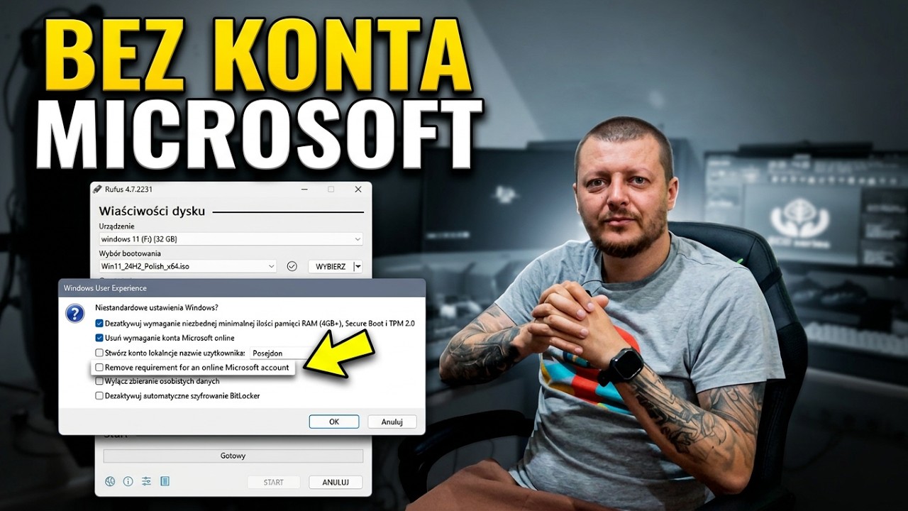 Rufus i ominięcie logowania do konta Microsoft w Windows 11