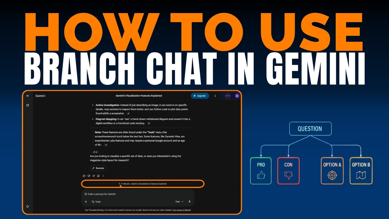 Как использовать чат Branch в Gemini