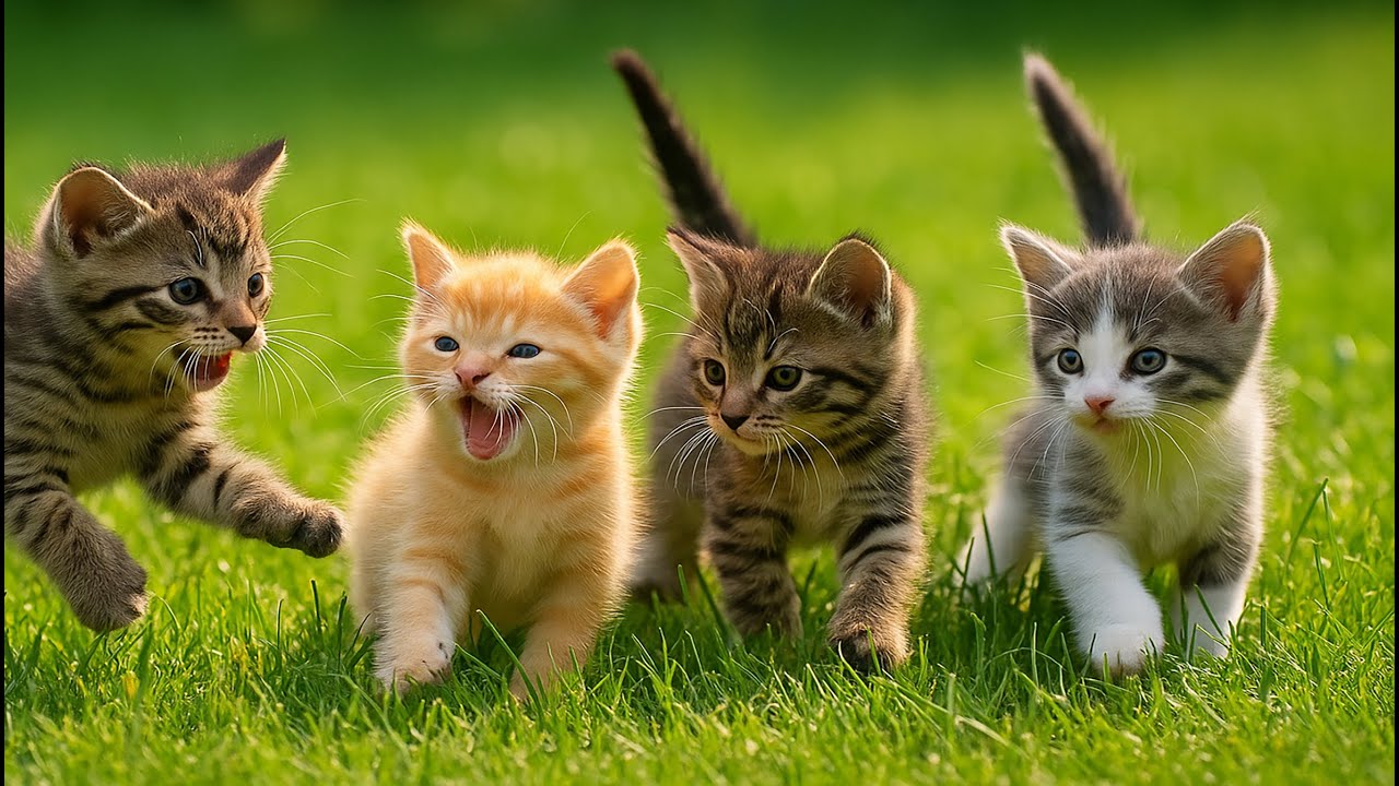 Beautiful Kittens Playing Outside &ndash; Funny Cat Sounds & Adorable Cat Videos 🌿🐾