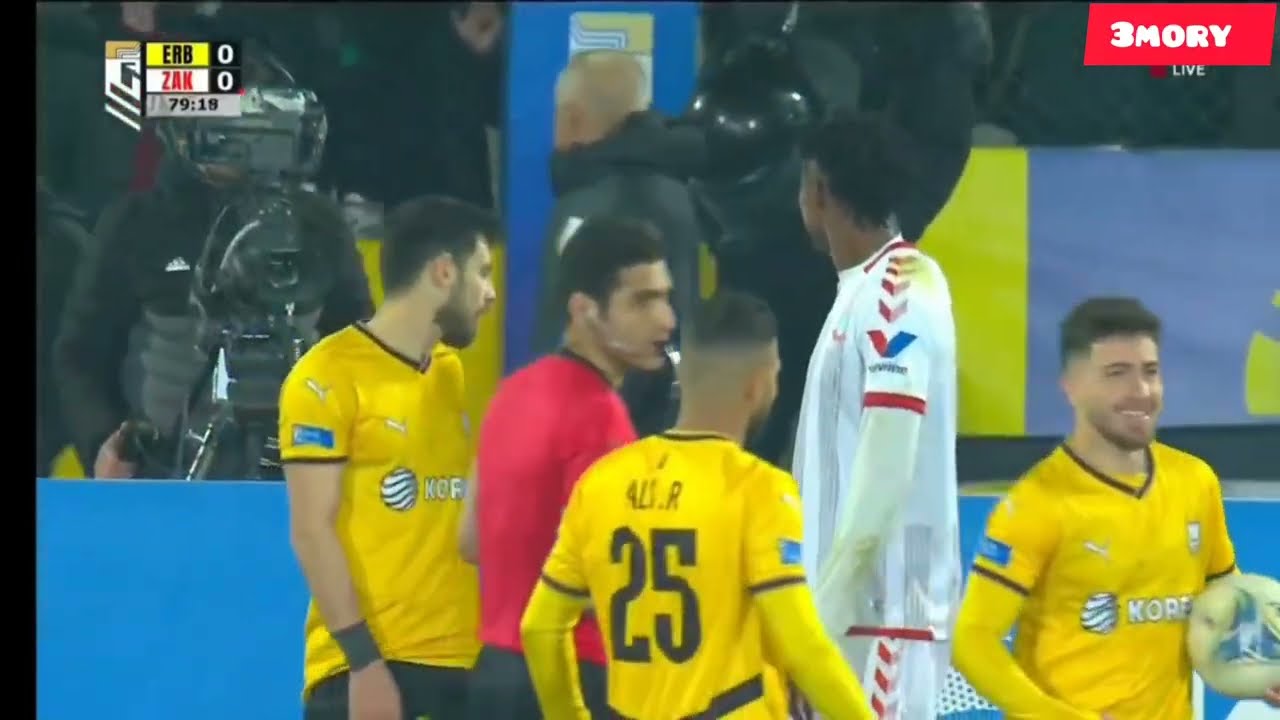 ملخص ديربي اربيل ضد زاخو طرد 2 دوري نجوم العراق دقة عالية جدا
