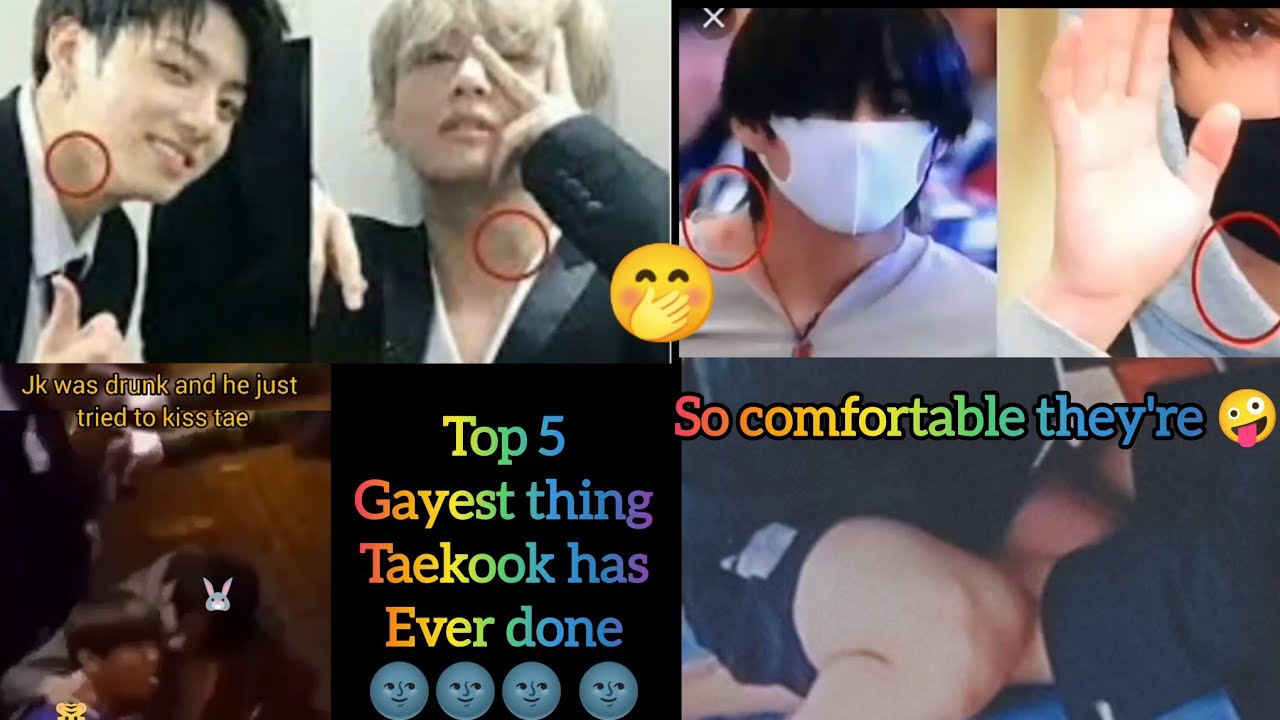 taekook top 5 most questionable/gayest moments taekook has ever done