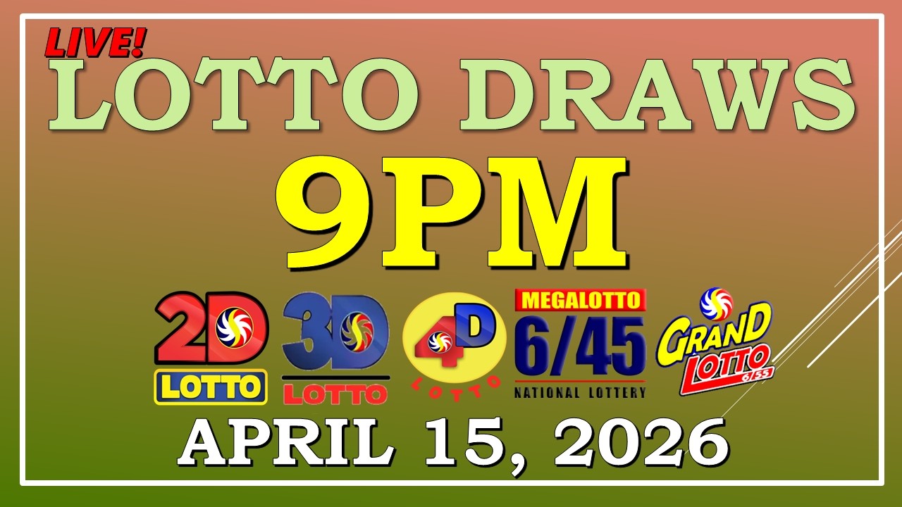 LOTTO RESULT  9PM DRAW , APRIL 15,  2026@LottoResultTV15K