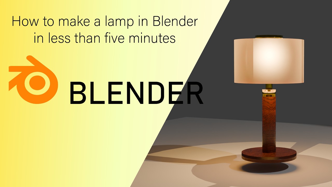 How to make a lamp in Blender in less than five minutes.