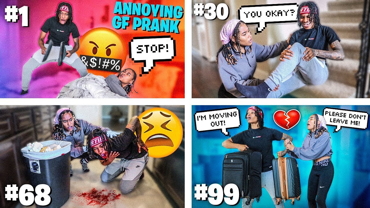Pranking My Girlfriend 100 TIMES In The SAME DAY!!!