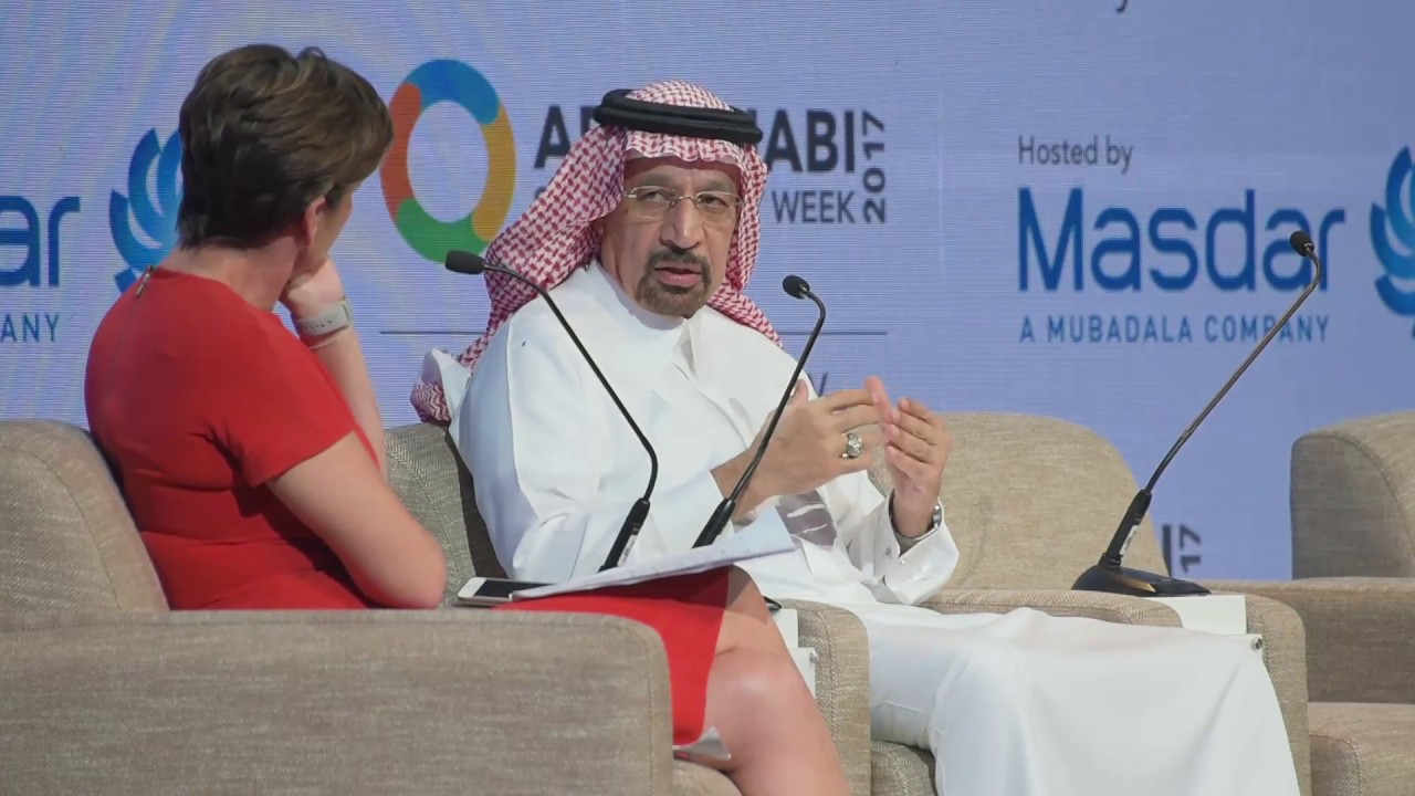 His Excellency Khalid A. Al-Falih with CNN’s Becky Anderson ADSW 2017 Global Action Day