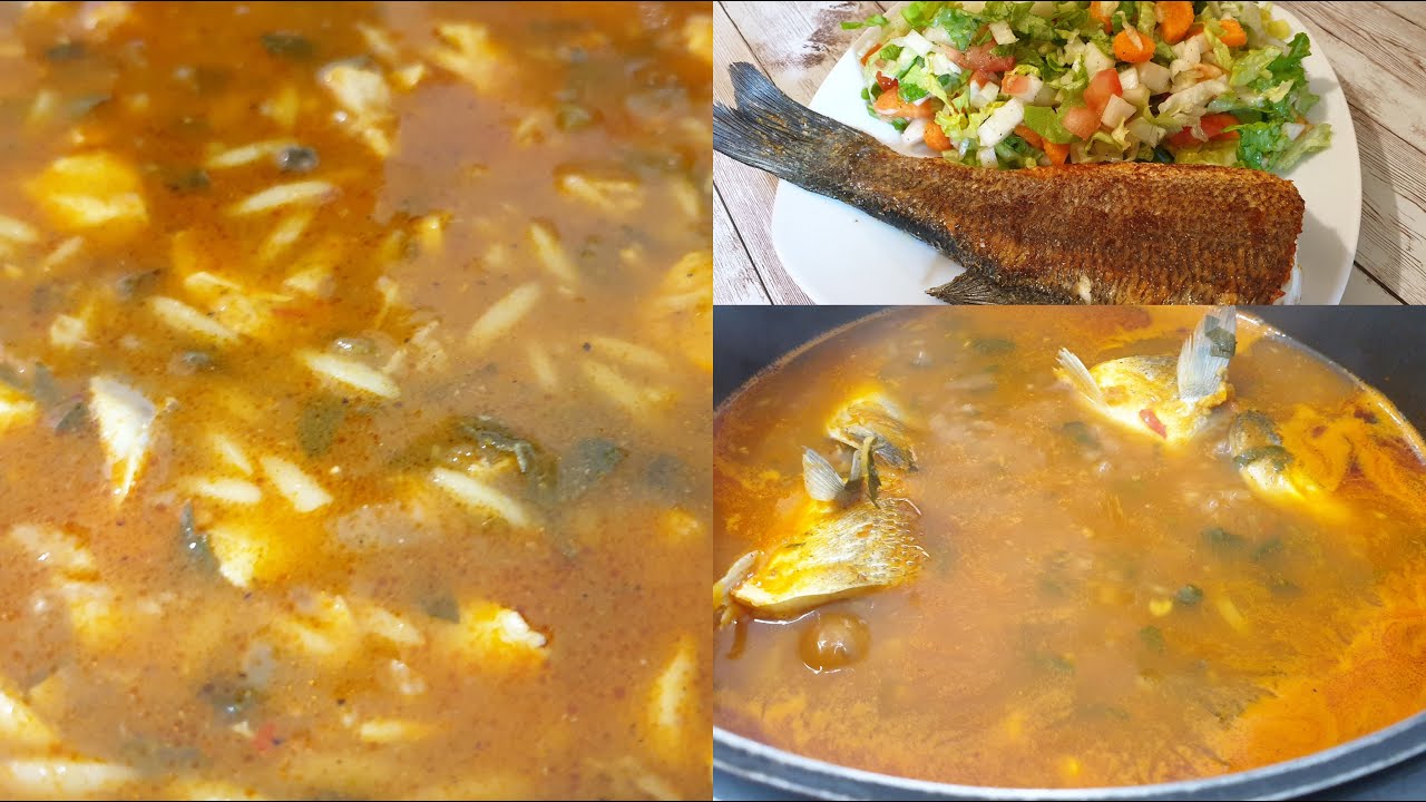 🐟🐟🐟شوربة لسان عصفور بالحوت/او شوربة السمك