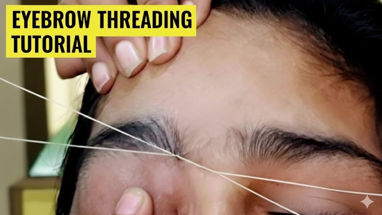 Thick to medium shape eyebrows threading tutorial 💐#eyebrow threading| KOMAL CHAUDHARY MAKEOVER 