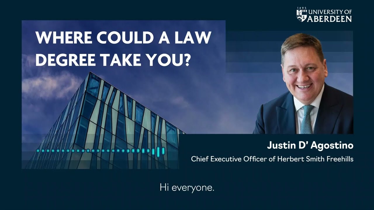 Justin D Agostino Audiogram - Where could a Law degree take you?