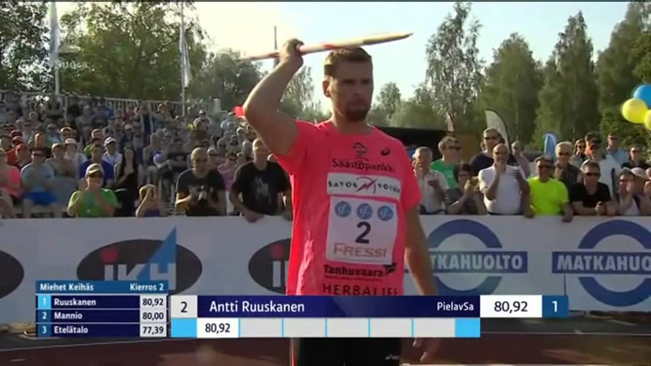 Kalevan Kisat/ Finnish Nationals Kuopio, Finland 3.8.2014 Men´s Javelin Throw Final