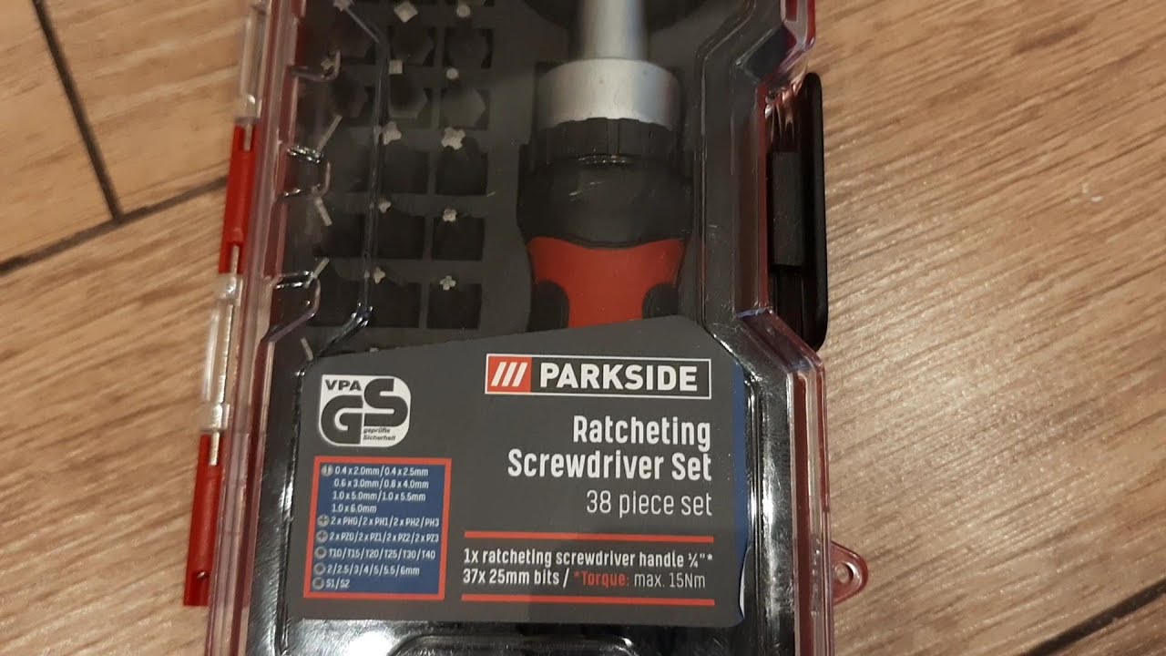 PARKSIDE Ratcheting Screwdriver Set/38 plece set