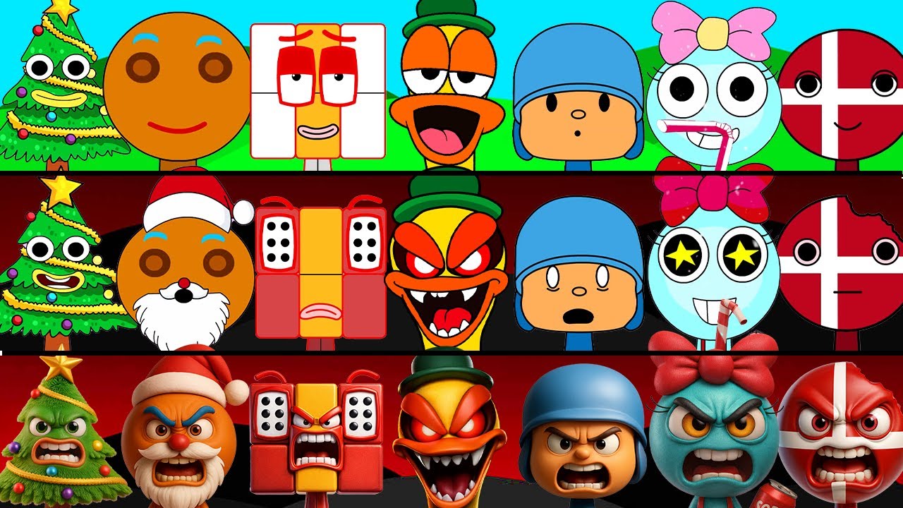 Incredibox Sprunki OC Phase 1 to Phase 3 Pato, Pocoyo(Como lo mueve lo lo), Christmas, Steven,Twelve