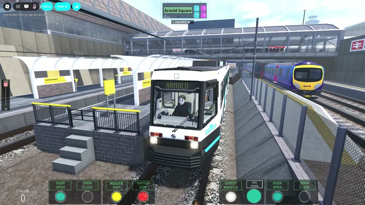 Roblox Tram Simulator & Bus Around Bath Town But with Manchester trams