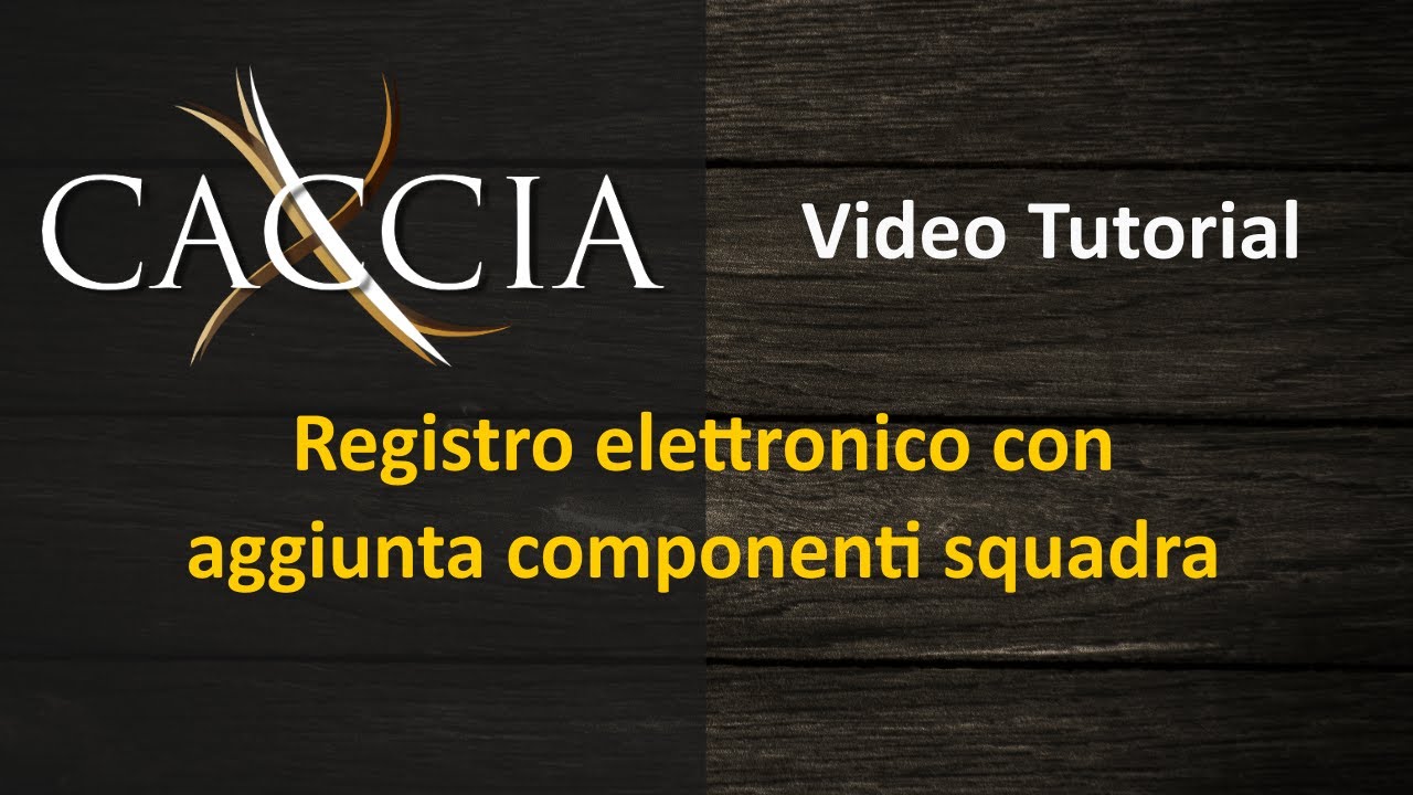 XCaccia - Registro di battuta elettronico con aggiunta dei componenti della squadra (SV2)