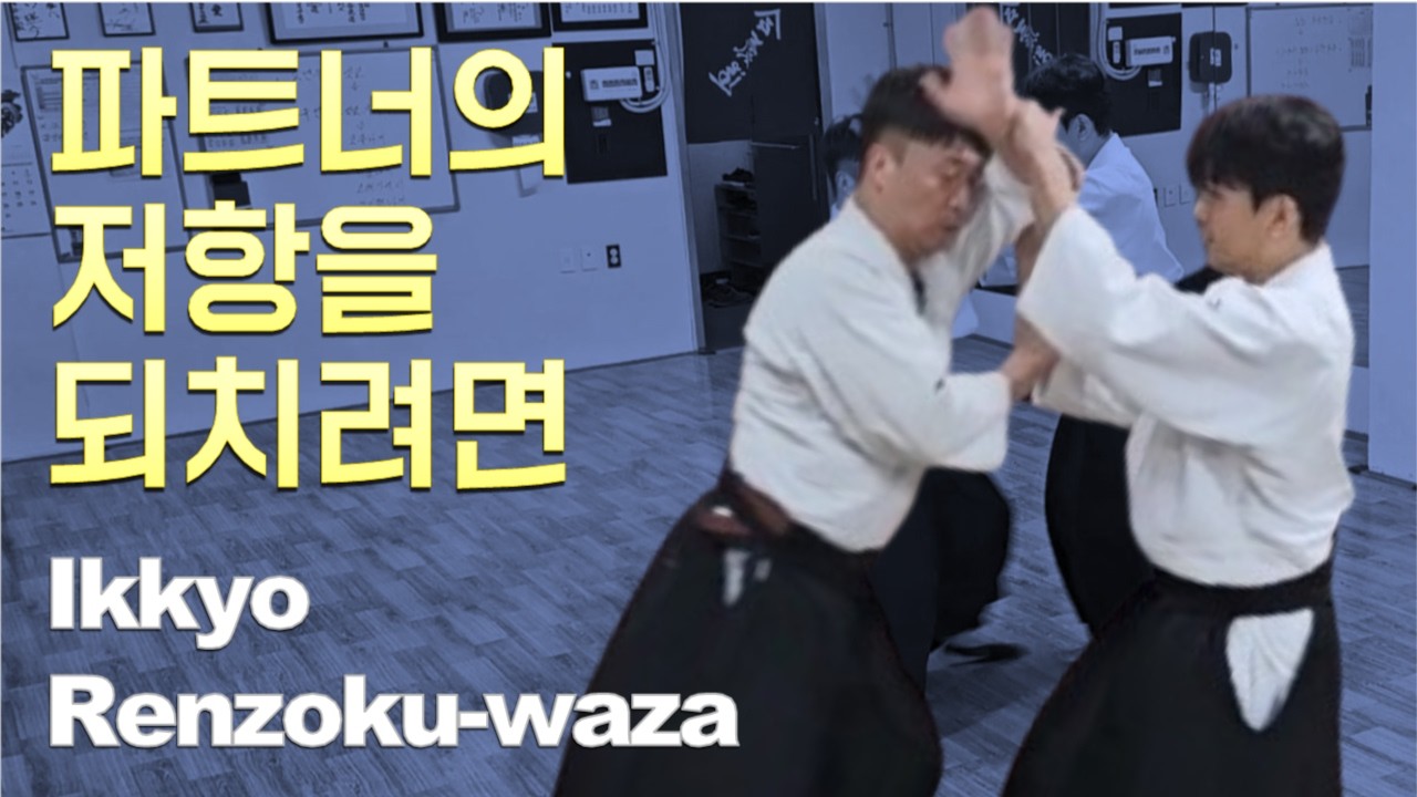【아이키도】 파트너의 저항에 유연하게 대응해보자(1교 연속기) #aikido #合気道