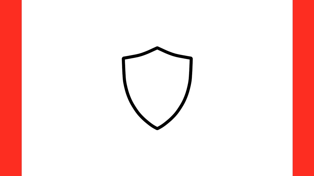 How to draw a SHIELD step by step / drawing shield easy