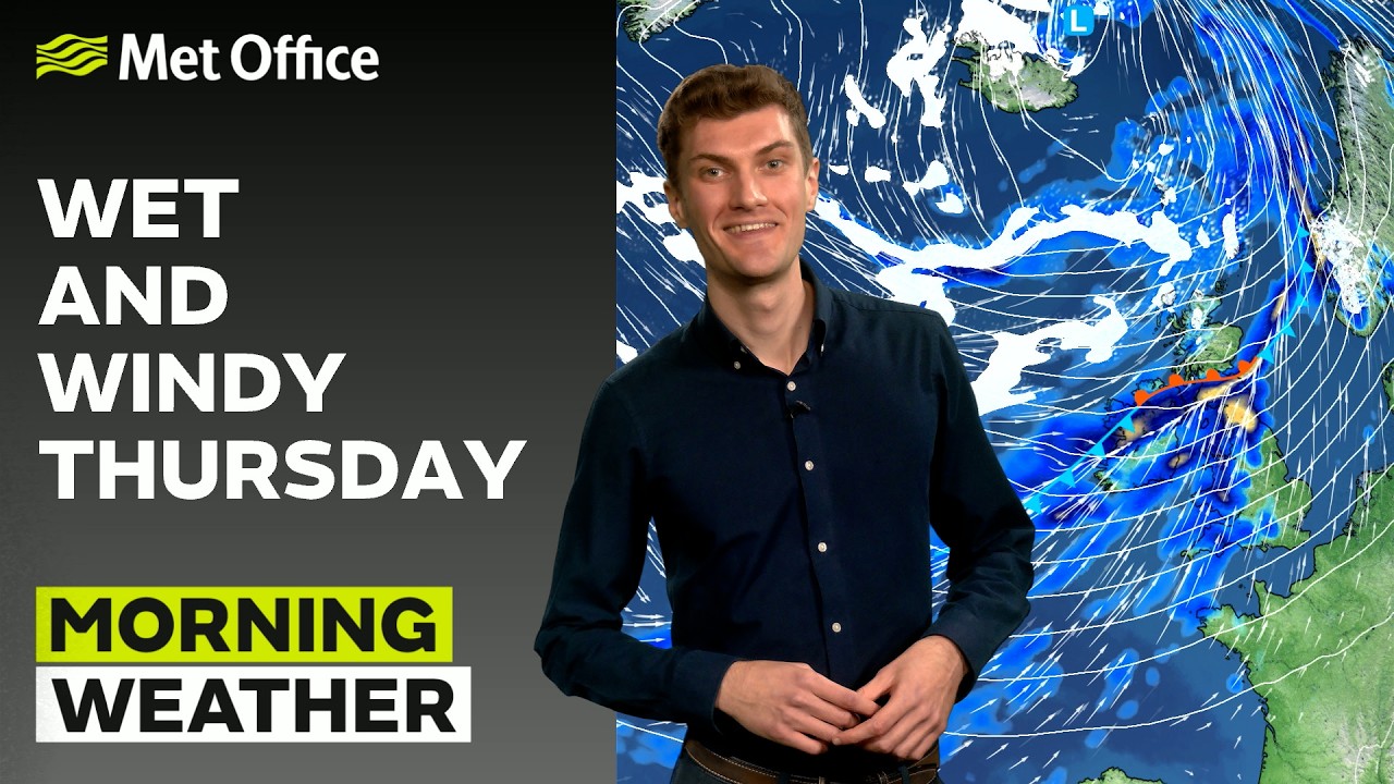 12/03/2026 - Heavy rain, showers, turning cold - Morning Weather Forecast UK &ndash; Met Office Weather