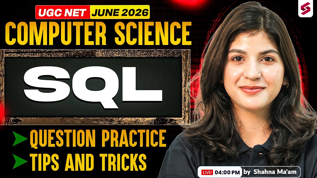 UGC NET Computer Science Preparation 2026 | SQL UGC NET Questions By Shahana Mam