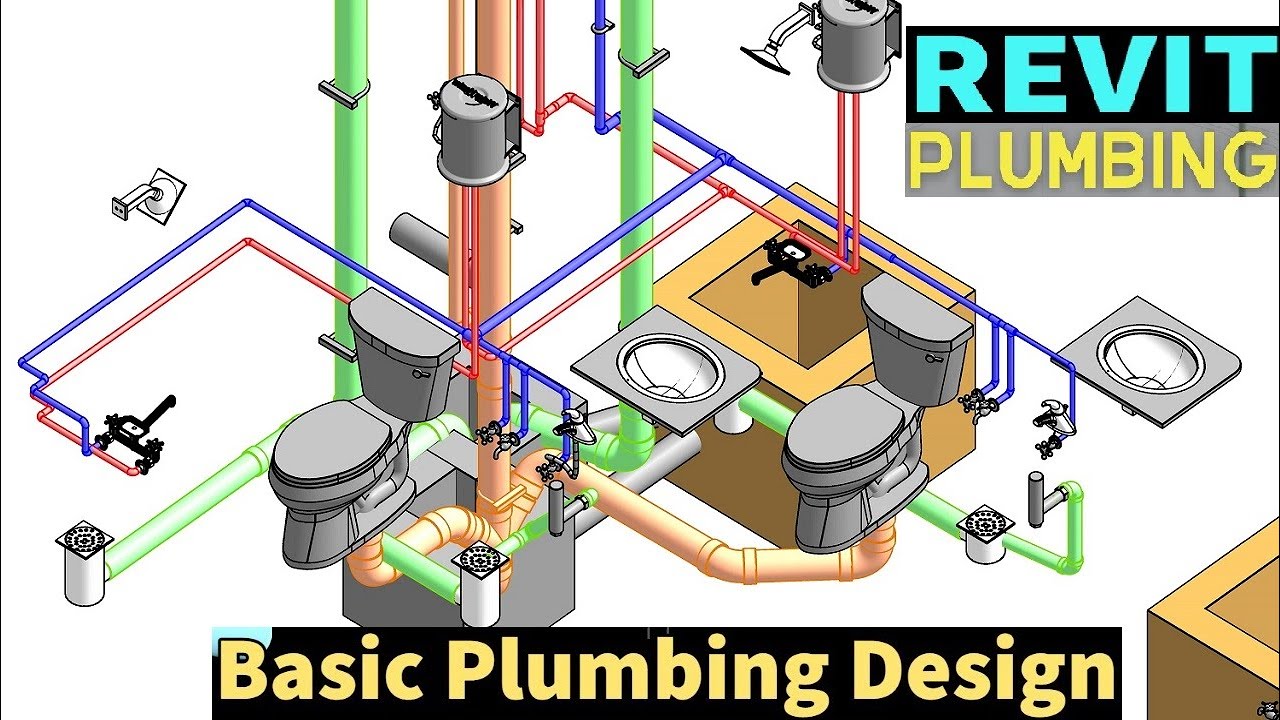 Plumbing services Design in Revit | Water supply system design | Drainage system design | Revit MEP