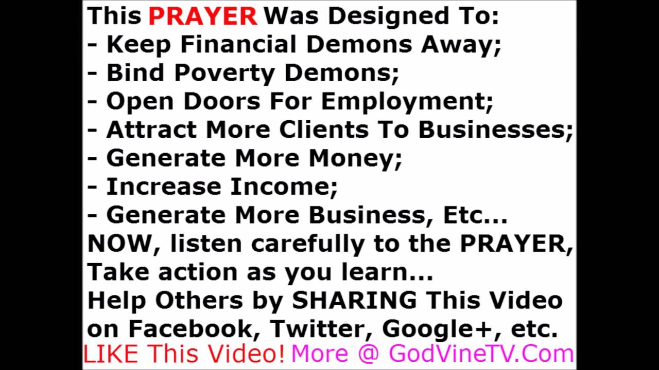 POVERTY CURSE NO MORE. Financial Curse Breaking PRAYER, by Brother Carlos