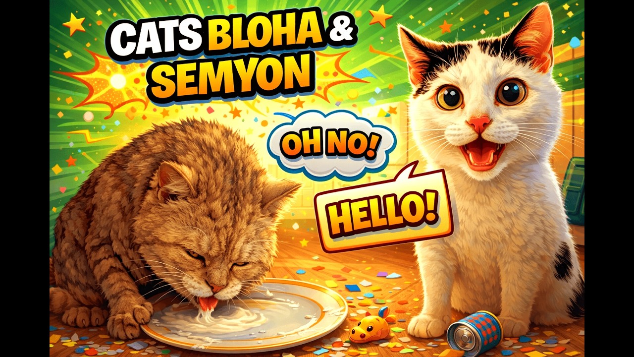 😺 Milk Makes Cats Semyon & Bloha Instantly Happy 🥛😂