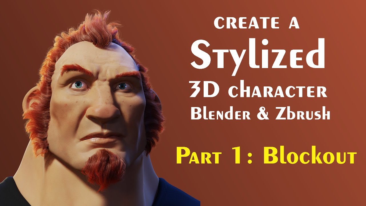 Tips for creating 3d Characters (Blender, Zbrush) Part 1 - Blockout