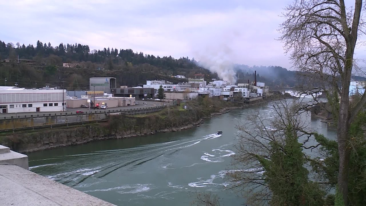 Blue Heron paper mill fire, December 5, 2020