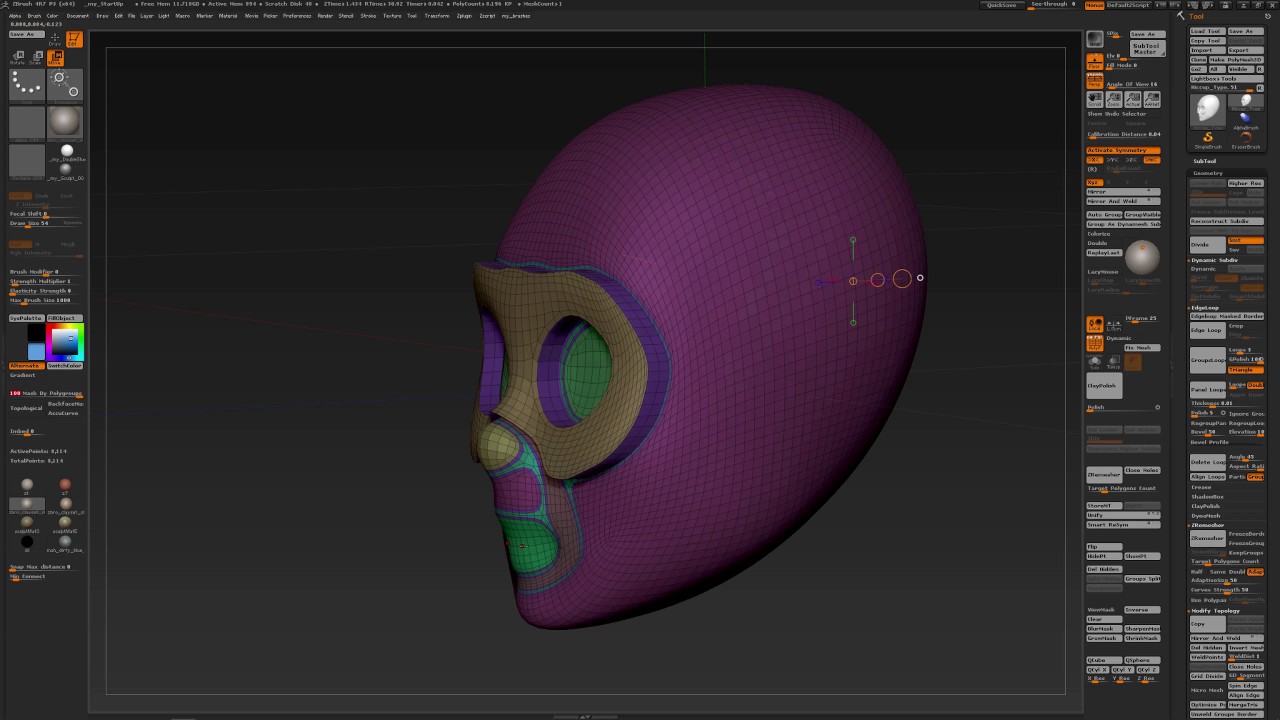 Transpose Line in combination with Mask By PolyGroups.