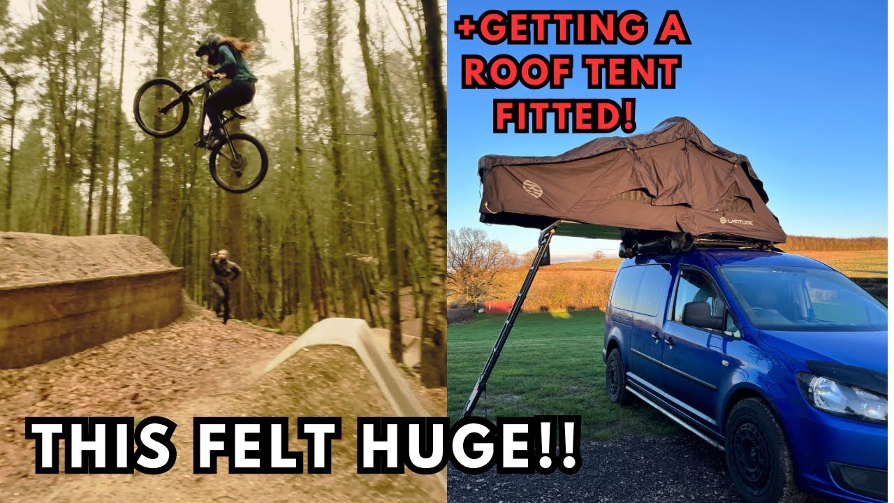 HITTING THE BIG STEP UP AND HUGE DROP AT WINDHILL BIKEPARK!!!