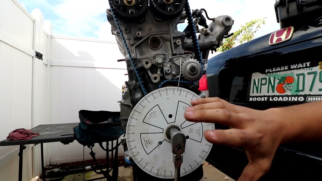 Honda Civic css ls: installing my Skunk 2 tuner camshafts; Degreeing the cams