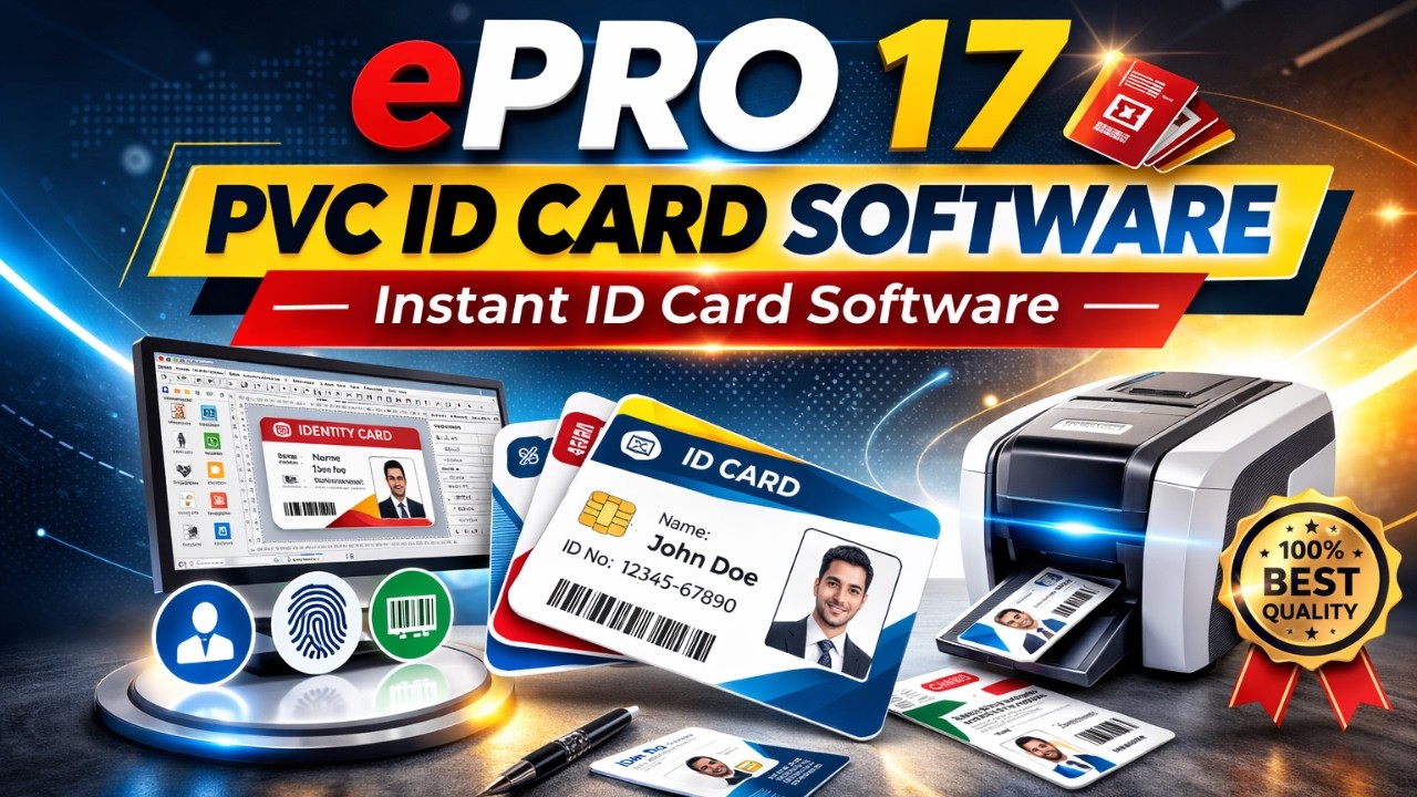 Epro 17 PVC ID Card Software Installation and Activation Training Video  | How to Register EPRO 17