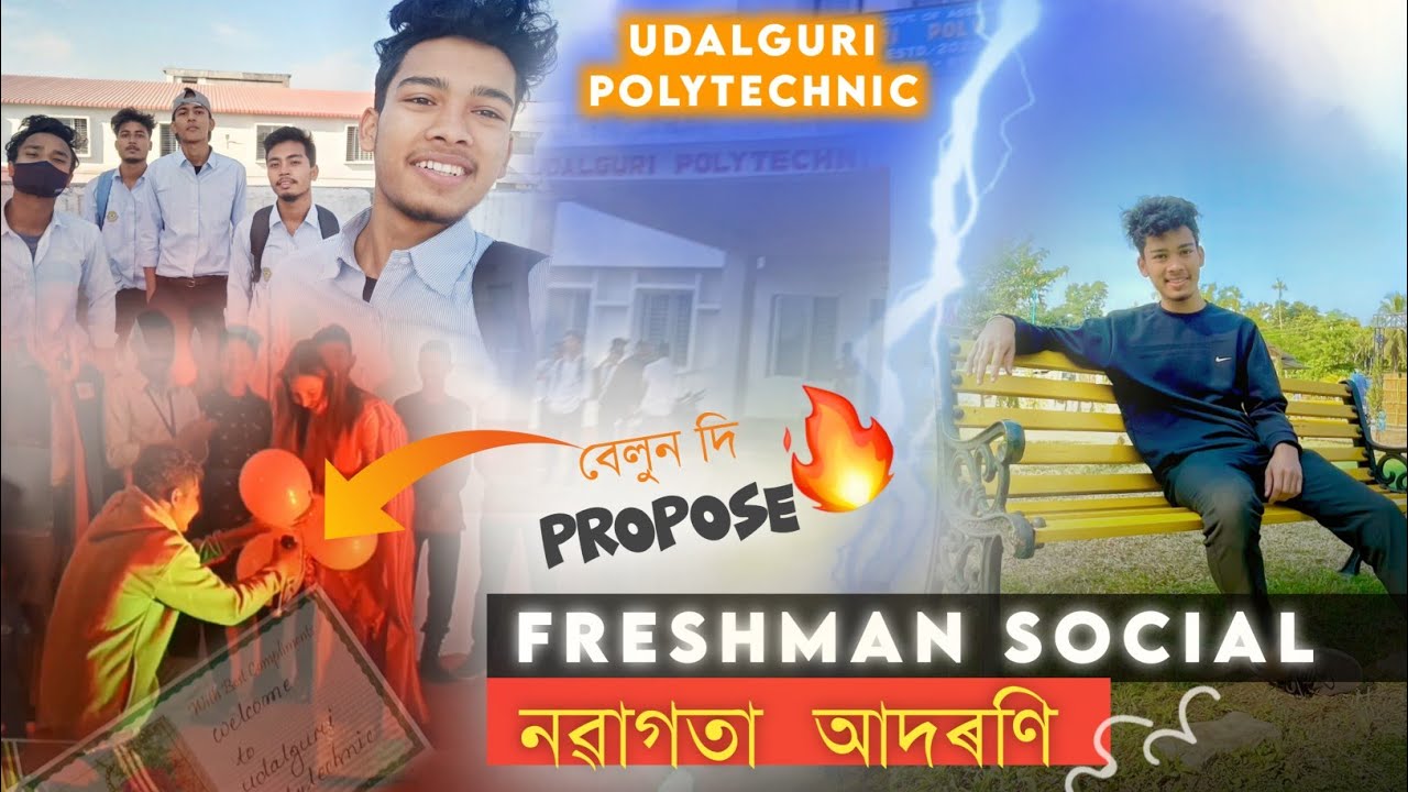 FRESHMAN SOCIAL 2021-22 IN UDALGURI POLYTECHNIC🔥 || NEW ASSAMESE VLOG BY NB TRAVEL || #UDPIANS