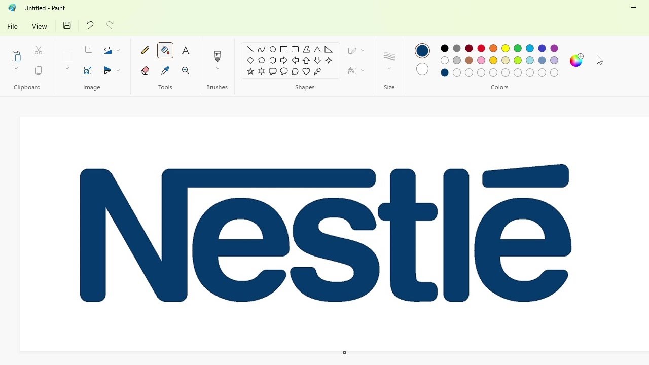 How to draw the Nestlé logo using MS Paint | How to draw on your computer