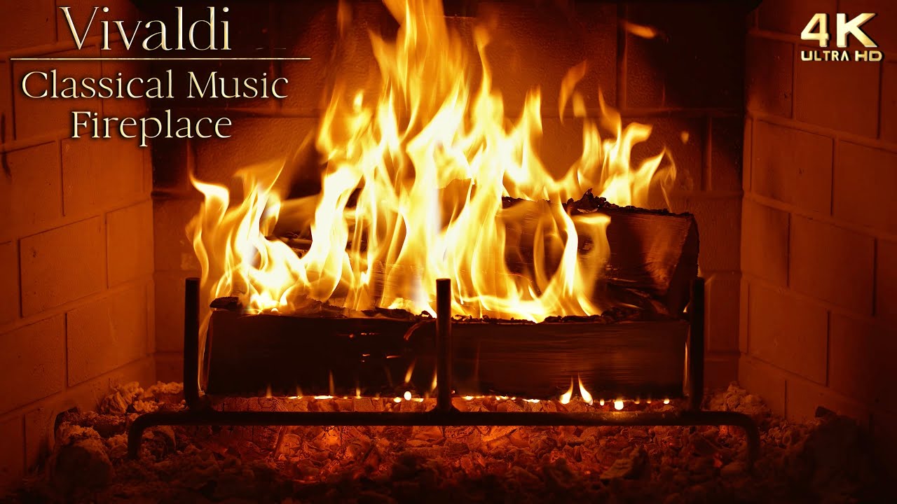 🔥 Vivaldi Four Seasons Classical Music Fireplace 🔥 Baroque Music for Studying