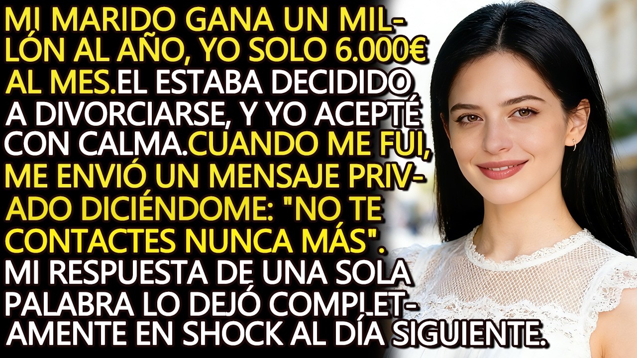 Mi marido me pidió el divorcio, me dijo que no lo contactara… y mi respuesta lo dejó en shock
