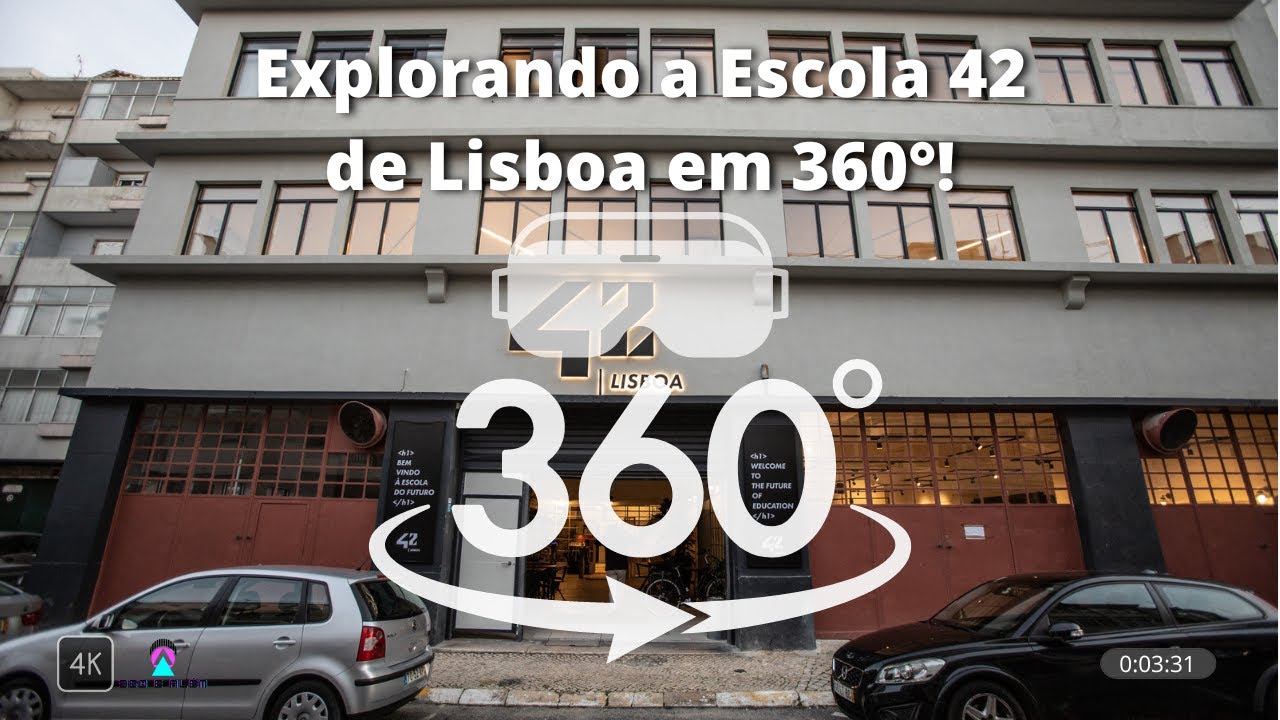 Explorando a Escola 42 Lisboa ( @42portugal  ) Um Tour Imersivo em 360 Graus!
