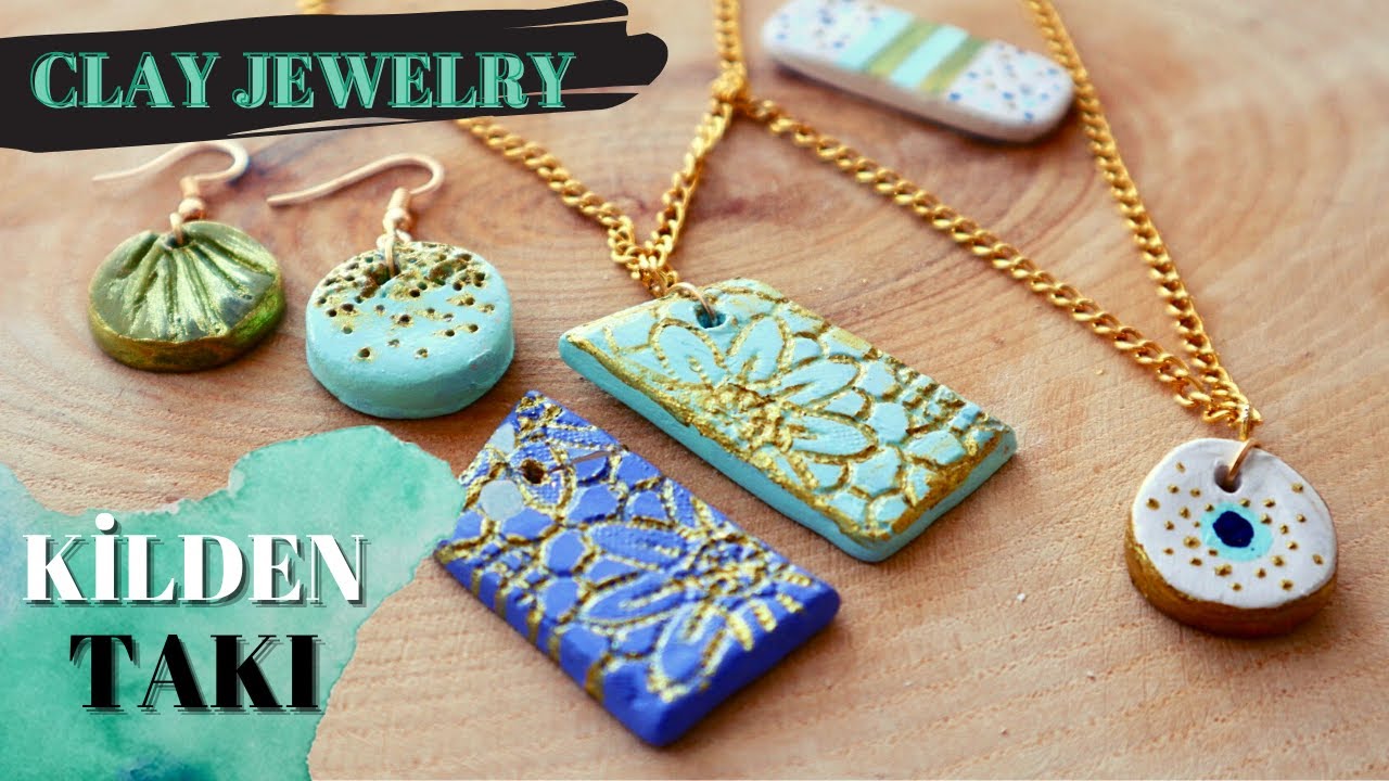 KİLDEN TAKI YAPIMI/KİL KÜPE& KOLYE UCU | CLAY JEWELRY DIY