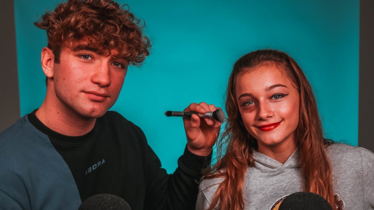 MY BROTHER DOES MY MAKEUP! (ASMR)