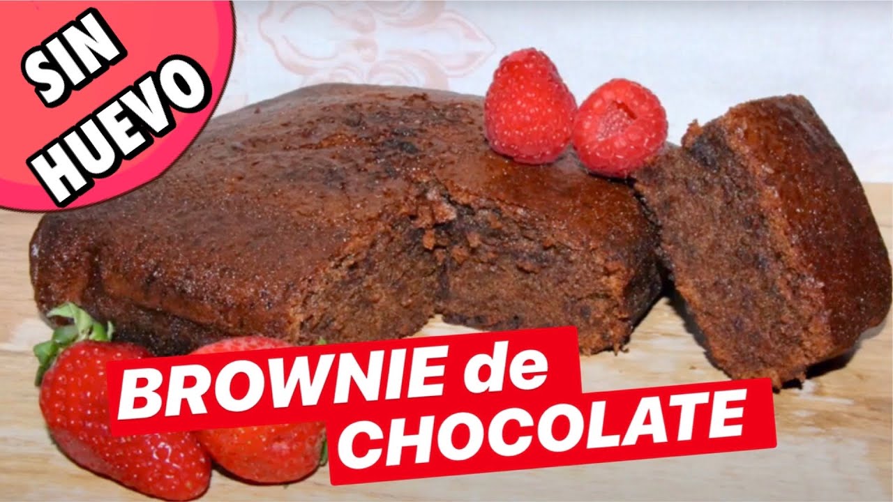 ❤️ ❤️   Como hacer BROWNIE de Chocolate SIN HUEVO    👉 Brauni fácil  👈  #1  [Postres sin huevo]